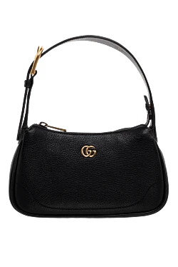 Gucci сумка из кожи черная женская 175330 - фото 1