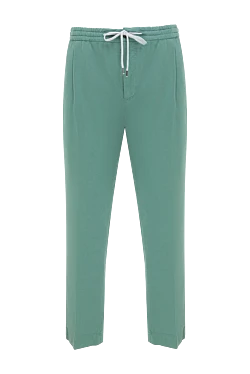 PT01 (Pantaloni Torino) штани чоловічі з бавовни та еластану зелені 175783 - фото 1