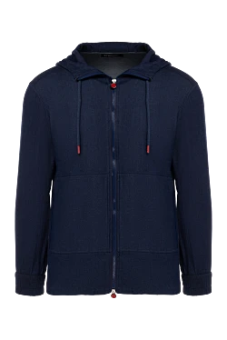 Kiton кофта спортивна з бавовни та еластану синя чоловіча 176177 - фото 1