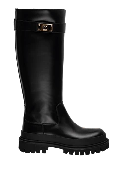 Dolce & Gabbana чоботи з телячої шкіри жіночі чорні 176264 - фото 1