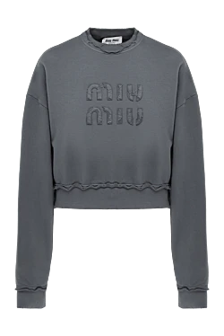 Miu Miu sweatshirt made of cotton for women gray 176447 - photo 1