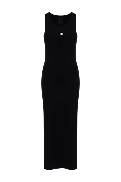 Givenchy сукня трикотажна з бавовни та еластану чорна 176462 - фото 1