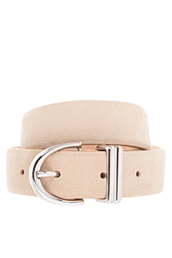 Khaite genuine leather belt for women beige 176797 - photo 1