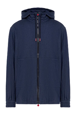 Kiton кофта спортивная из хлопка и эластана мужская синяя 177174 - фото 1