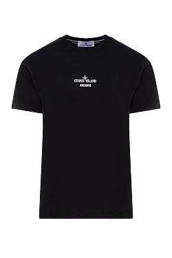 Stone Island футболка з бавовни чоловіча чорна 177265 - фото 1