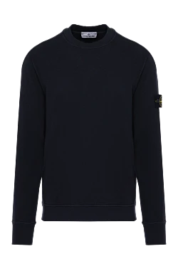 Stone Island чоловіча синя бавовняна спортивна кофта з логотипом 177620 - фото 1