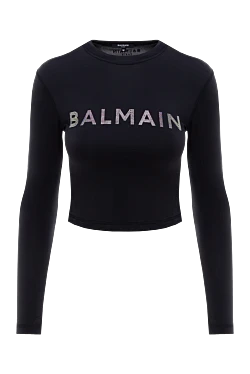 Balmain sweatshirt made of polyamide and elastane for women black 177849 - photo 1
