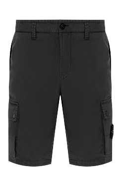 Stone Island шорти з бавовни та еластану чоловічі сірі 177914 - фото 1