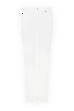 Dolce & Gabbana джинсы из хлопка и эластана белые женские 178086 - фото 1