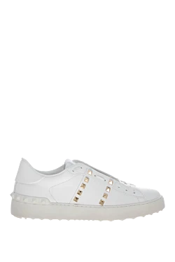 Valentino women's genuine leather snickers in white 178106 - photo 1