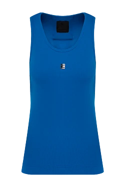 Givenchy топ з бавовни та еластану жіночий синій 178364 - фото 1