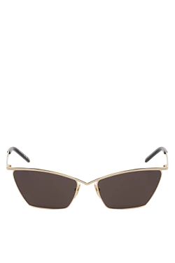 Saint Laurent очки для защиты от солнца из металла желтые 178393 - фото 1