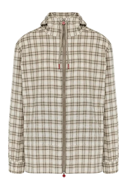 Kiton мужская бежевая клетчатая спортивная куртка 178407 - фото 1