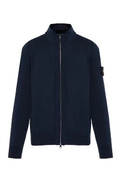 Stone Island чоловіча синя бавовняна спортивна кофта з логотипом 178483 - фото 1