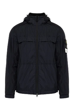 Stone Island мужская синяя куртка из полиамида с логотипом 178500 - фото 1