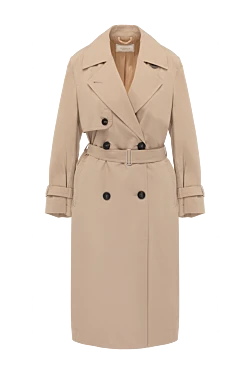 Peserico brown cotton and polyamide coat for women 178545 - photo 1