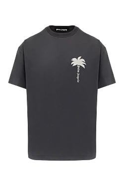Palm Angels футболка из хлопка серая мужская 178815 - фото 1