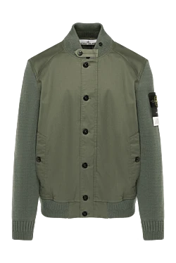 Stone Island куртка зелена чоловіча з бавовни 178847 - фото 1