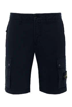 Stone Island шорты мужские синие из хлопка и эластана 178860 - фото 1