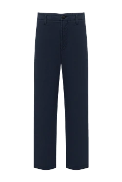 Stone Island мужские синие брюки из хлопка и эластана с логотипом 178863 - фото 1