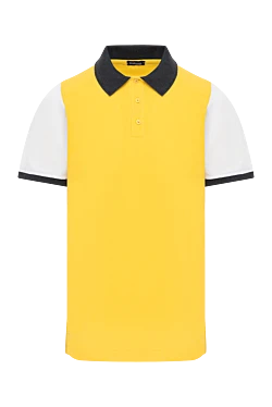 Kiton жовте поло з чорним коміром чоловіче 178914 - фото 1