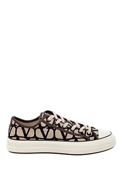 Valentino sneakers made of cotton and polyester brown women's 178976 - photo 1