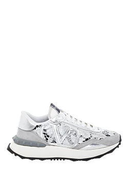 Valentino gray cotton and suede sneakers for women 178978 - photo 1