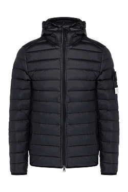 Stone Island чоловіча синя куртка з поліаміду з логотипом 179055 - фото 1