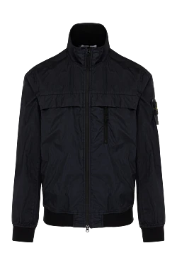 Stone Island мужская синяя куртка из полиамида с логотипом 179057 - фото 1