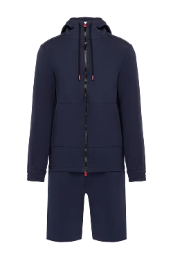 Kiton костюм прогулочный синий мужской из хлопка и эластана 179101 - фото 1