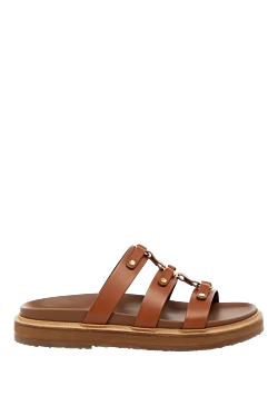 Celine women's brown flip flops made of genuine leather 179150 - photo 1