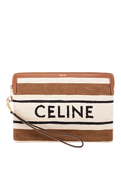 Celine beige women's clutch made of textile. 179164 - photo 1