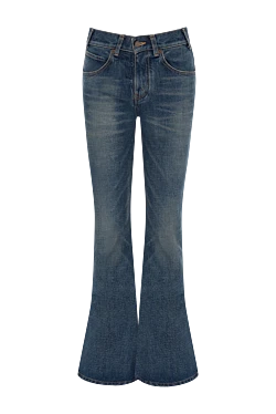 Celine women's blue jeans made of cotton with frayed 179172 - photo 1