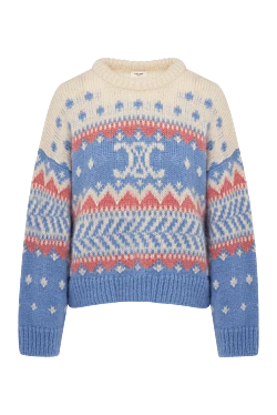 Celine women's blue jumper made of silk and mohair 179183 - photo 1