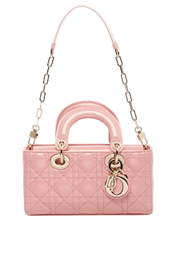 Dior сумка жіноча рожева з телячої шкіри 179199 - фото 1