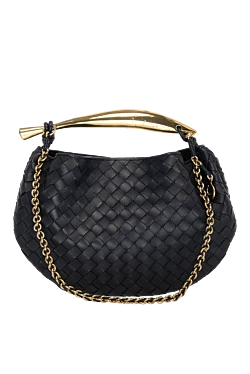 Bottega Veneta сумка женская черная из натуральной кожи 179219 - фото 1