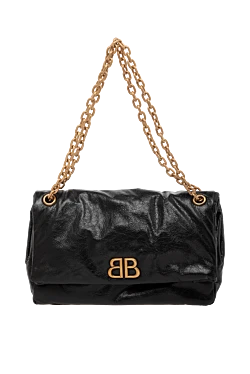 Balenciaga женская черная сумка из натуральной кожи 179226 - фото 1