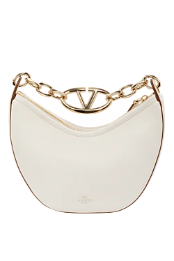 Valentino жіноча біла сумка з натуральної шкіри 179273 - фото 1