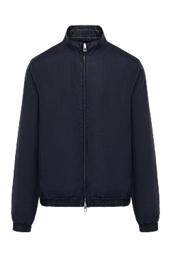 Loro Piana куртка чоловіча синя із льону 179679 - фото 1