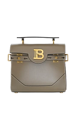 Balmain сумка жіноча коричнева з натуральної шкіри 179829 - фото 1