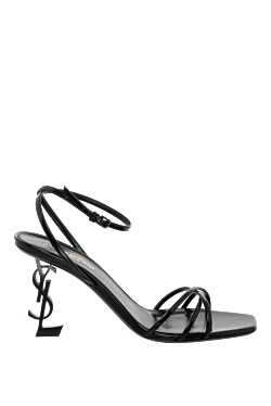 Saint Laurent босоножки женские черные из натуральной кожи 179876 - фото 1