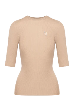 Peserico beige women's short sleeve jumper made of silk and cashmere 179929 - photo 1