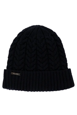 Moorer women's blue cashmere hat with logo 180304 - photo 1