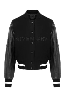 Givenchy куртка жіноча чорна з вовни та натуральної шкіри 180361 - фото 1