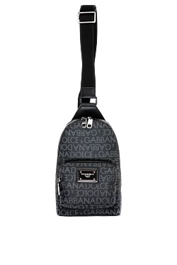 Dolce & Gabbana сумка чоловіча через плече чорна зі шкіри 180442 - фото 1