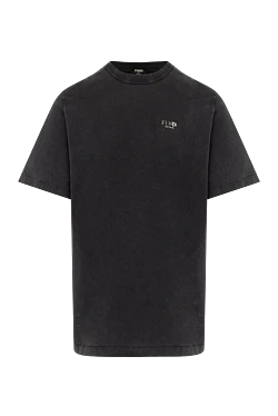 Fendi men's t-shirt black with logo 180474 - photo 1