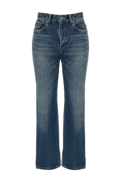 Saint Laurent джинсы синие хлопковые для женщин 180514 - фото 1