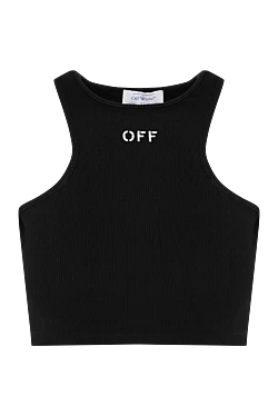 Off-White топ женский черный из хлопка 180551 - фото 1