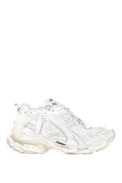 Balenciaga women's runner sneakers white with a worn effect 180599 - photo 1