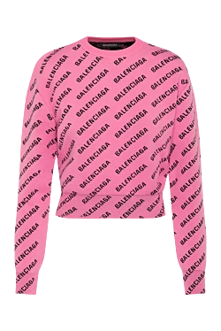 Balenciaga women's pink jumper with logo. 180602 - photo 1